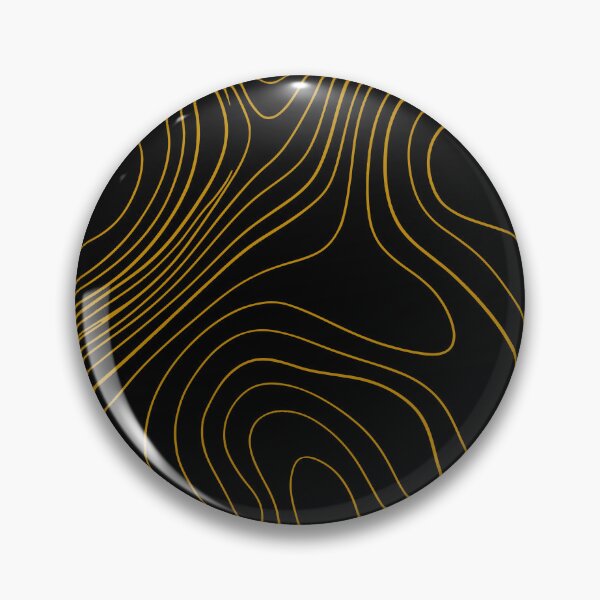 Item preview, Gold Topographic Map Lines on Matte Black Desk Mat - Minimalist Tech Setup Aesthetic. designed and sold by Jalin ..