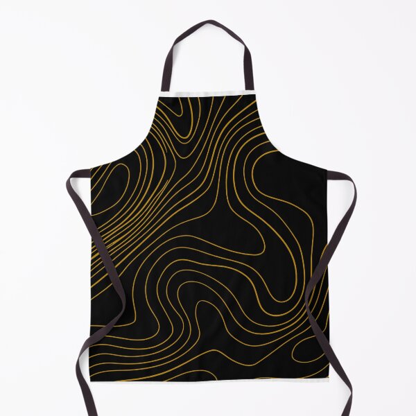 Item preview, Gold Topographic Map Lines on Matte Black Desk Mat - Minimalist Tech Setup Aesthetic. designed and sold by Jalin ..