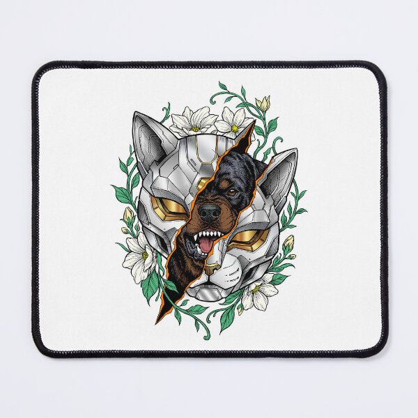 Item preview, Rottweiler in a cat mask designed and sold by krabbaraban.