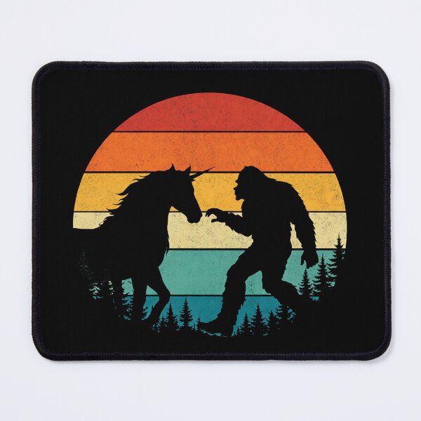 Item preview, Retro Bigfoot and Unicorn Encounter - Vintage Sunset designed and sold by PixelMarrero.