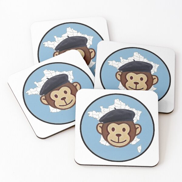 Item preview, France – Beret – Travel Monkey – Circle Badge Design designed and sold by MyMonkeyMerch.