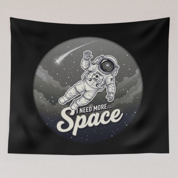 Item preview, I Need More Space Vintage Astronaut Floating In Galaxy Design designed and sold by PixelGrafiks.