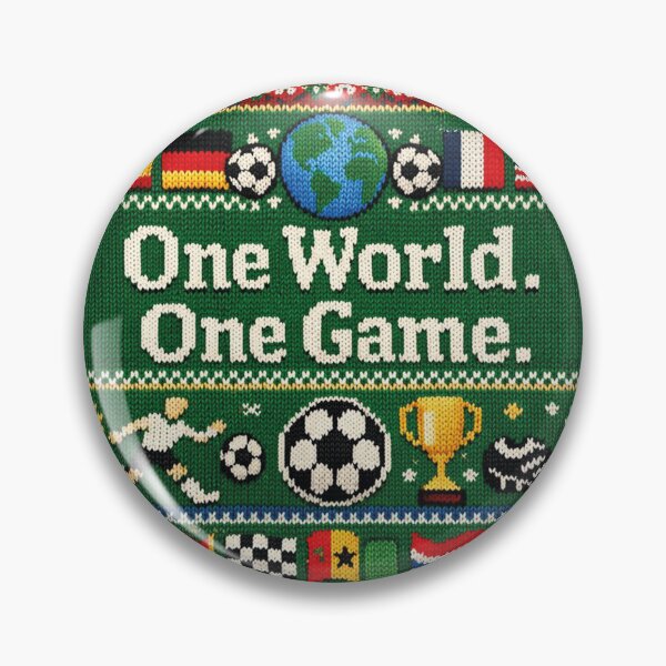 Artikelvorschau, One World One Game: Ästhetisches Fußball Strickmuster Design entworfen und verkauft von Mauswohn.