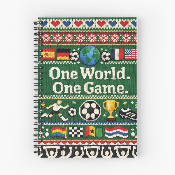 Item preview, One World One Game: Aesthetic Football Knitting Pattern Design designed and sold by Mauswohn.