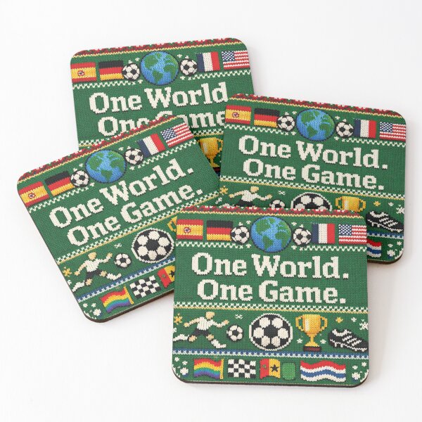 Item preview, One World One Game: Aesthetic Football Knitting Pattern Design designed and sold by Mauswohn.