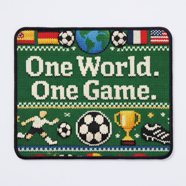 Item preview, One World One Game: Aesthetic Football Knitting Pattern Design designed and sold by Mauswohn.