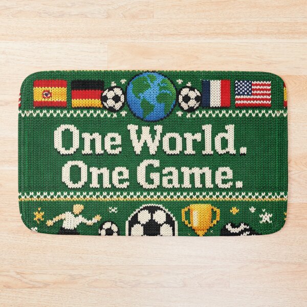 Item preview, One World One Game: Aesthetic Football Knitting Pattern Design designed and sold by Mauswohn.