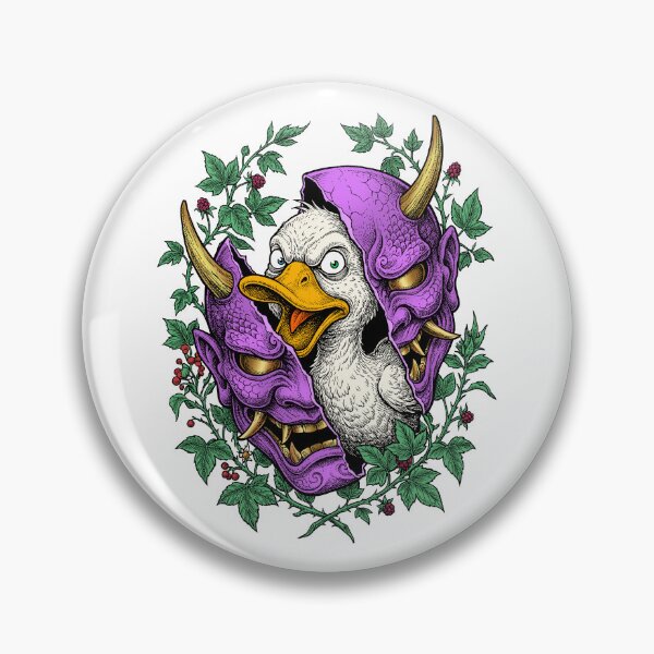 Item preview, A duck in a Yokai mask designed and sold by krabbaraban.