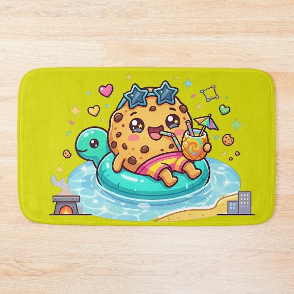 Item preview, Kawaii Cookie Beach Party - Pool Float Fun & Tropical Juice Cheers designed and sold by PawsyVibe.