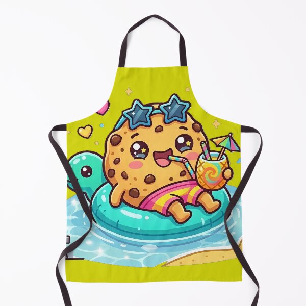 Item preview, Kawaii Cookie Beach Party - Pool Float Fun & Tropical Juice Cheers designed and sold by PawsyVibe.