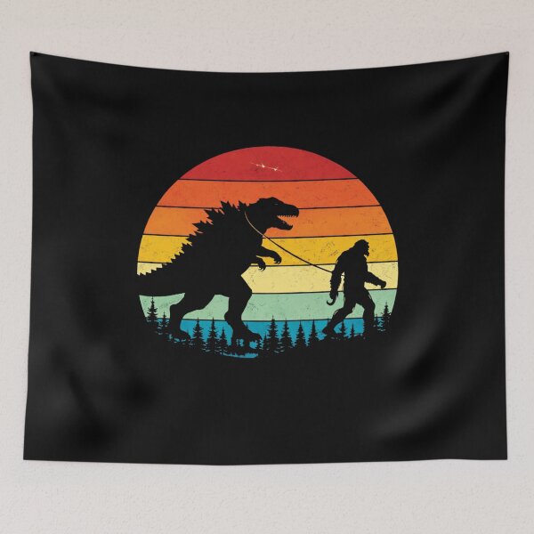 Item preview, Funny Bigfoot Pet Monster Silhouette - Vintage Style Art designed and sold by PixelMarrero.