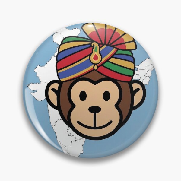 Item preview, India – Turban – Travel Monkey – Circle Badge Design designed and sold by MyMonkeyMerch.