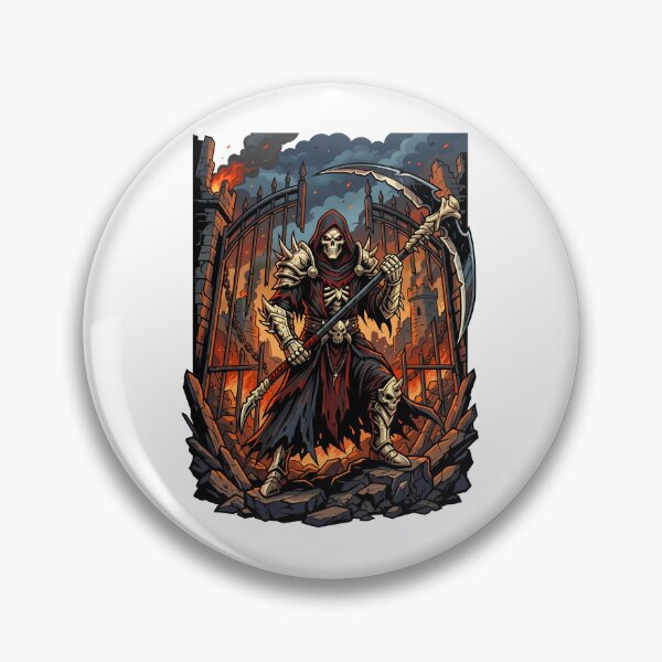 Item preview, Scary Grim Reaper Guarding Destroyed City Gates In War designed and sold by Tong4130.