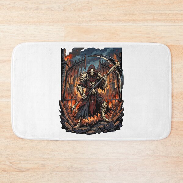 Item preview, Scary Grim Reaper Guarding Destroyed City Gates In War designed and sold by Tong4130.