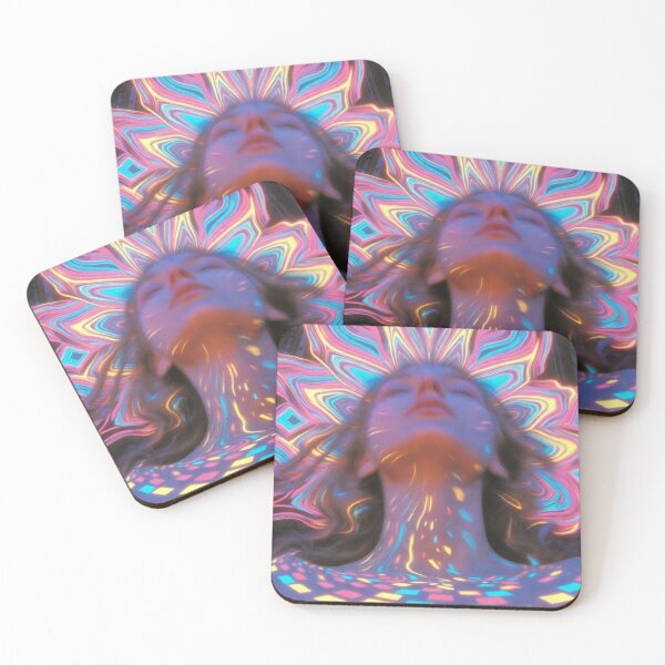 Item preview, Ethereal Neon Goddess Psychedelic Forest Dream Art designed and sold by StSDigs.