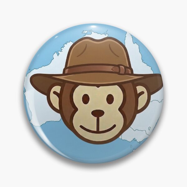 Item preview, Australia – Outback Hat – Travel Monkey – Circle Badge Design designed and sold by MyMonkeyMerch.