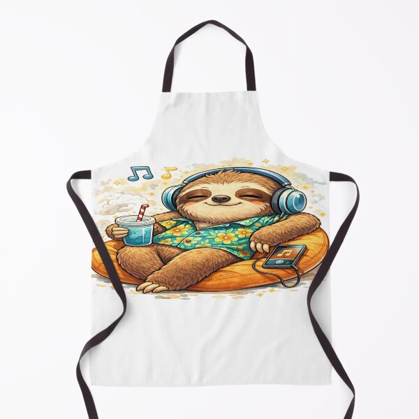 Item preview, Chill Sloth With Headphones designed and sold by DinsignStudio.