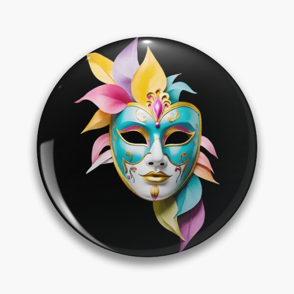 Item preview, Colorful Venetian Masquerade Mask - Carnival Feather Art designed and sold by AlxVel.