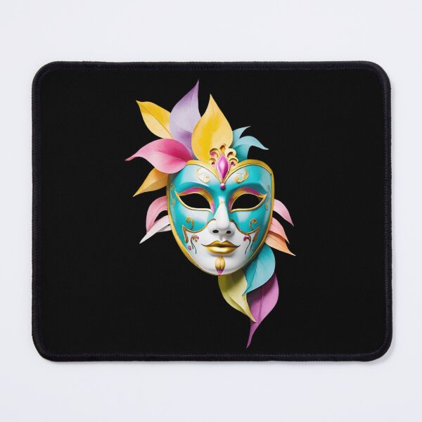 Item preview, Colorful Venetian Masquerade Mask - Carnival Feather Art designed and sold by AlxVel.