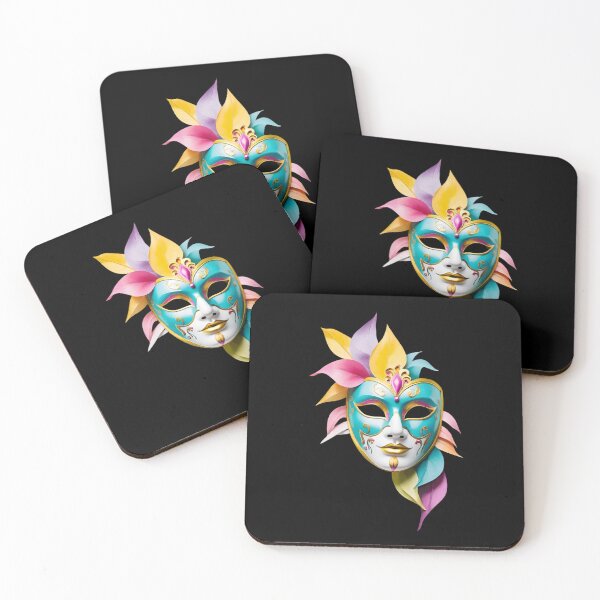 Item preview, Colorful Venetian Masquerade Mask - Carnival Feather Art designed and sold by AlxVel.