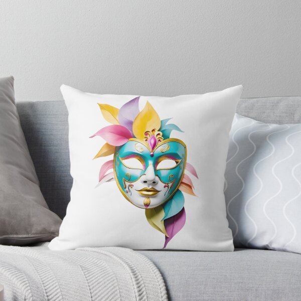 Item preview, Colorful Venetian Masquerade Mask - Carnival Feather Art designed and sold by AlxVel.