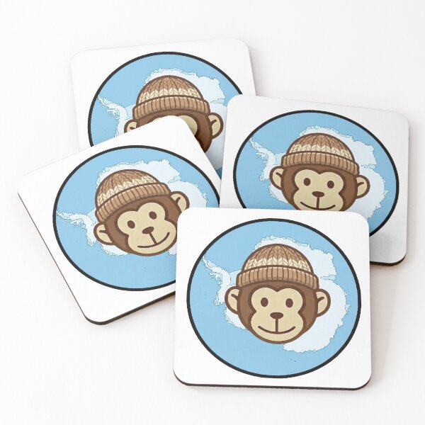 Item preview, Antarctica – Explorer Beanie - Travel Monkey – Circle Badge Design designed and sold by MyMonkeyMerch.