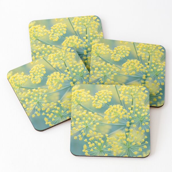 Item preview, Dill Flower Macro – Yellow Dill Blossom Botanical Art designed and sold by Mindrender.