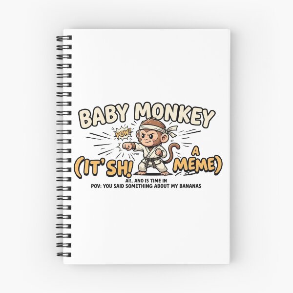 Item preview, Funny Punchy Baby Monkey Karate Meme – POV Don't Touch My Bananas designed and sold by Wear Sculpt.