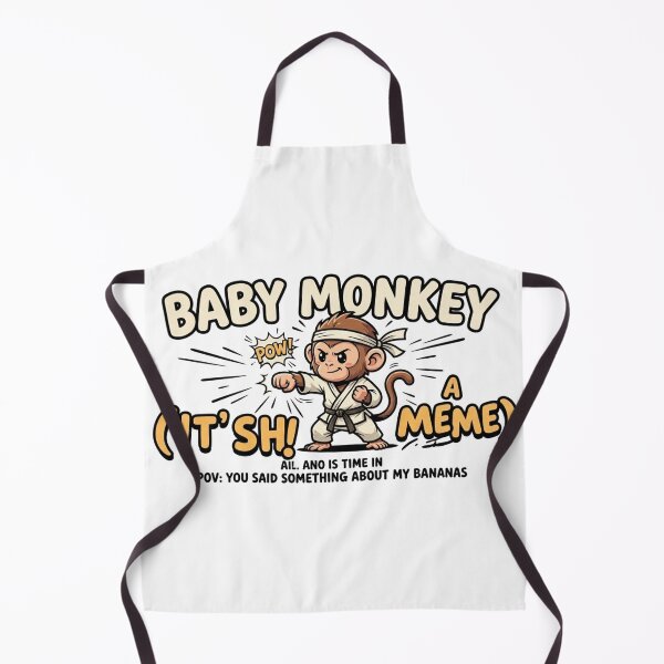Item preview, Funny Punchy Baby Monkey Karate Meme – POV Don't Touch My Bananas designed and sold by Wear Sculpt.