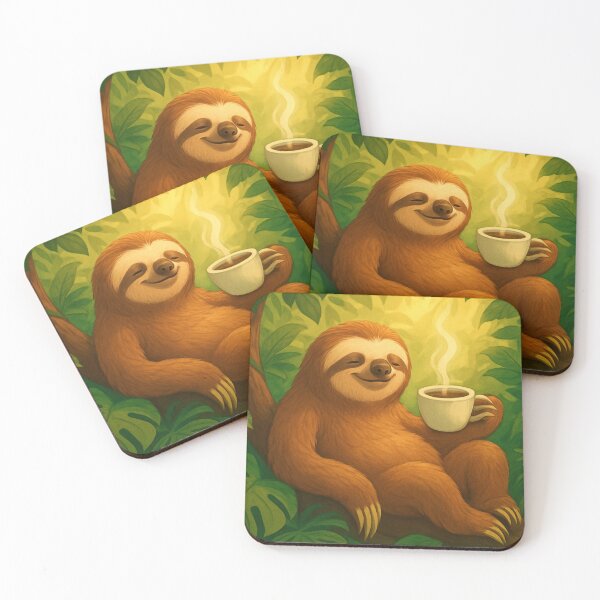 Item preview, Coffee Time Sloth – Cute & Funny Gifts for Coffee Lovers designed and sold by GIFTSHOPRED.