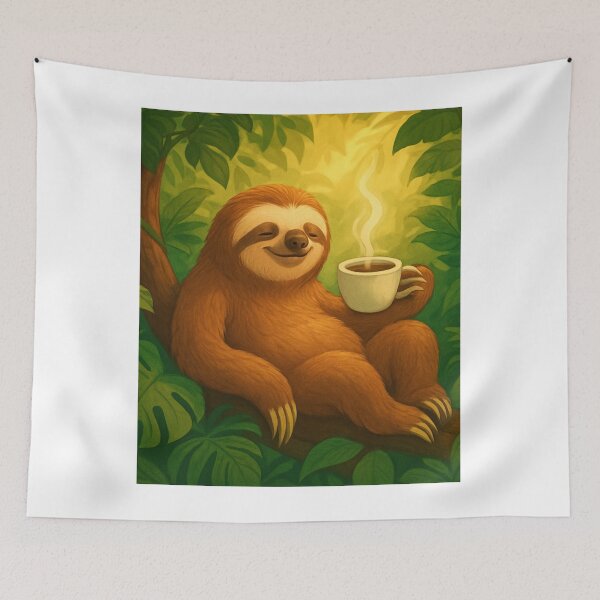 Item preview, Coffee Time Sloth – Cute & Funny Gifts for Coffee Lovers designed and sold by GIFTSHOPRED.