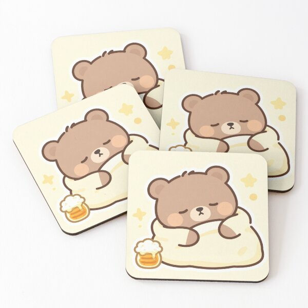Item preview, Sleepy Bear Wrapped in Blanket – Cozy Cute Illustration designed and sold by Saynix.
