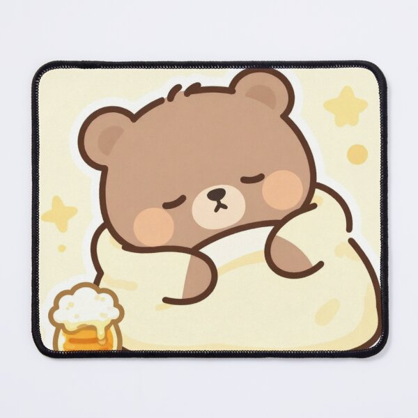 Item preview, Sleepy Bear Wrapped in Blanket – Cozy Cute Illustration designed and sold by Saynix.