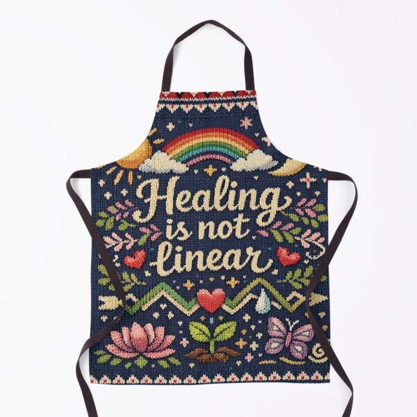 Item preview, Healing is not linear: Aesthetic positivity knitting pattern design designed and sold by Mauswohn.