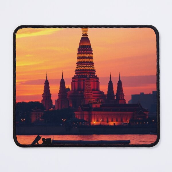 Item preview, Golden Sunset Boat Ride Past Wat Arun designed and sold by Jade Ado.