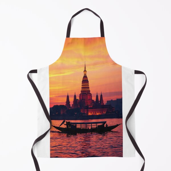 Item preview, Golden Sunset Boat Ride Past Wat Arun designed and sold by Vida e Arte.