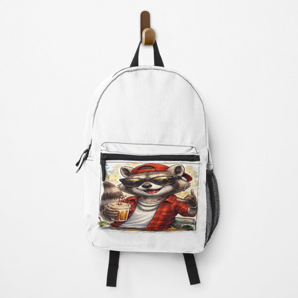 Item preview, Mapache genial: caricatura divertida de mapache al estilo callejero designed and sold by DinsignStudio.