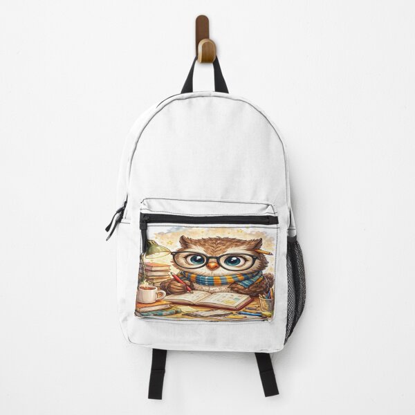 Item preview, Nerd Owl Studying – Cute Smart Owl Cartoon | Book Lover Owl designed and sold by DinsignStudio.