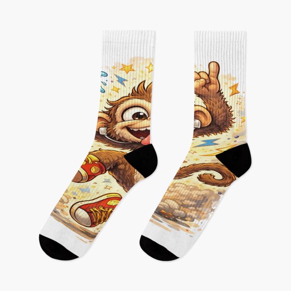 Item preview, Crazy Monkey – Funny Hyper Monkey Cartoon | Energetic Animal designed and sold by DinsignStudio.