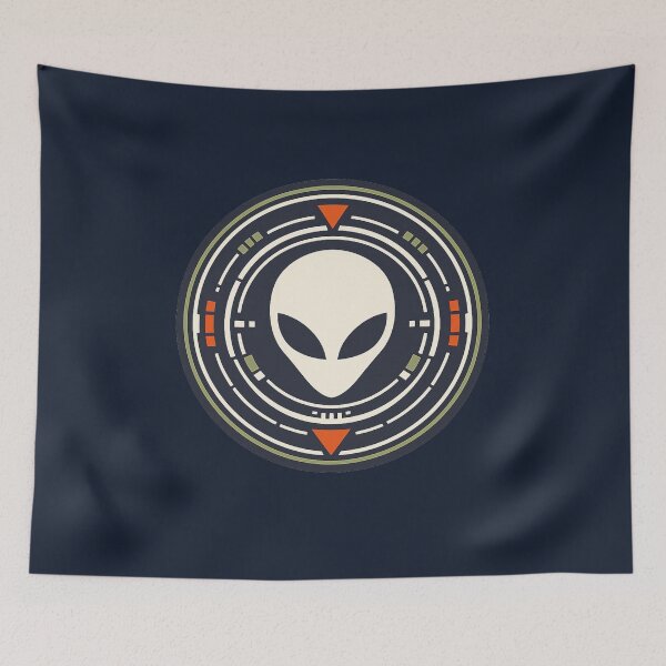 Item preview, Alien Tech Emblem – Futuristic UFO Signal Interface | Sci-Fi Alien Head Symbol designed and sold by JonelCrafts.