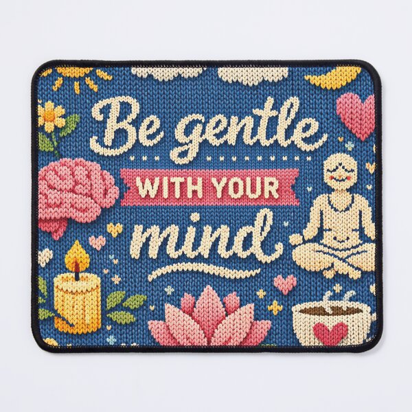 Item preview, Be gentle with your mind: Aesthetic mindfulness knitwear design designed and sold by Mauswohn.