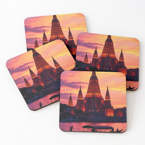Item preview, Wat Arun Sunset and River Boat Scene designed and sold by Vida e Arte.