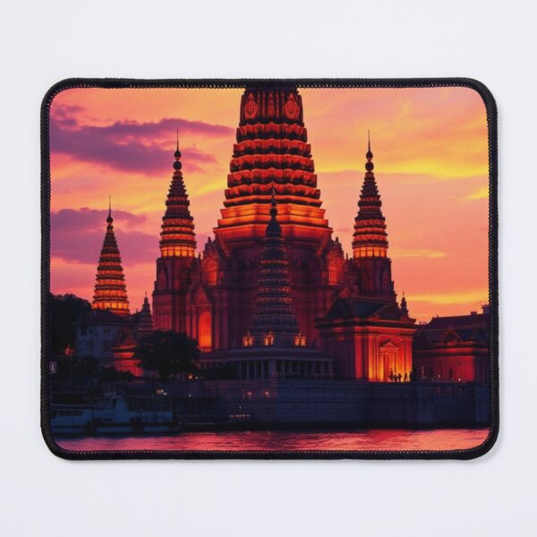 Item preview, Wat Arun Sunset and River Boat Scene designed and sold by Vida e Arte.