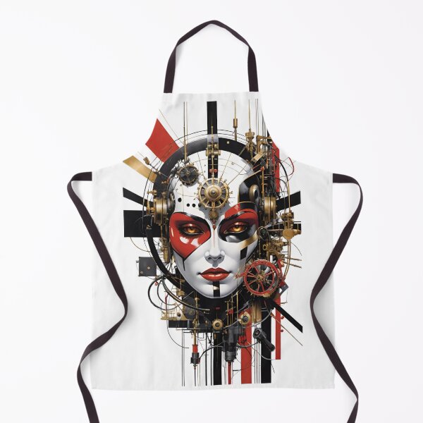 Item preview, Cyberpunk Steampunk Futuristic Face Art – Sci-Fi Mechanical Portrait designed and sold by AlxVel.