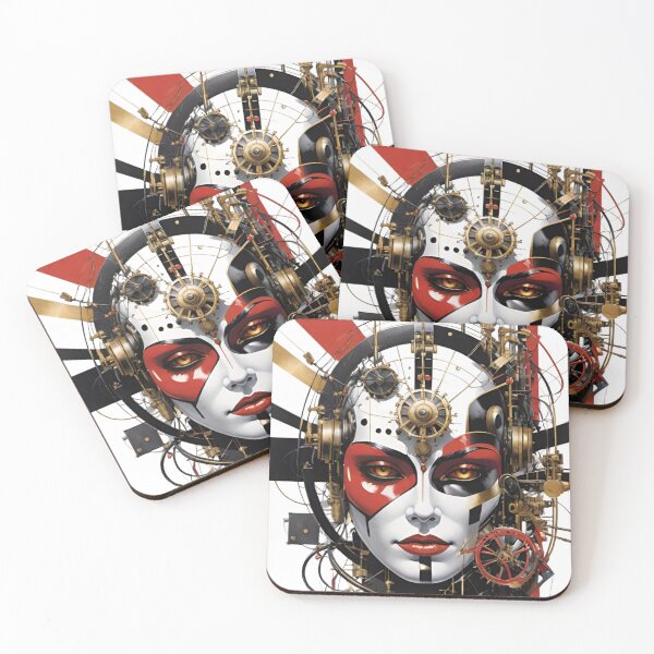 Item preview, Cyberpunk Steampunk Futuristic Face Art – Sci-Fi Mechanical Portrait designed and sold by AlxVel.