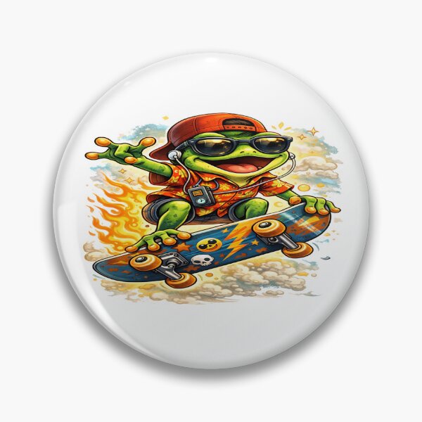 Item preview, Cool Skate Frog designed and sold by DinsignStudio.
