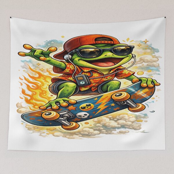 Item preview, Cool Skate Frog designed and sold by DinsignStudio.