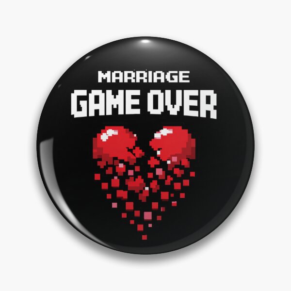 Item preview, Marriage Game Over Retro Gaming Divorce designed and sold by Forged in the Warp.