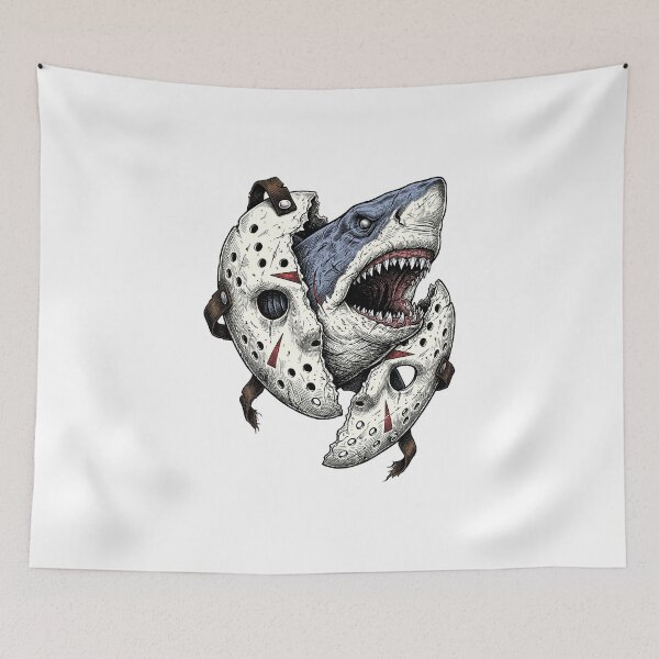 Item preview, The shark in the hockey mask designed and sold by krabbaraban.