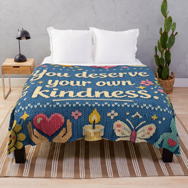 Item preview, You deserve your own kindness: Aesthetic mindfulness knitwear design designed and sold by Mauswohn.